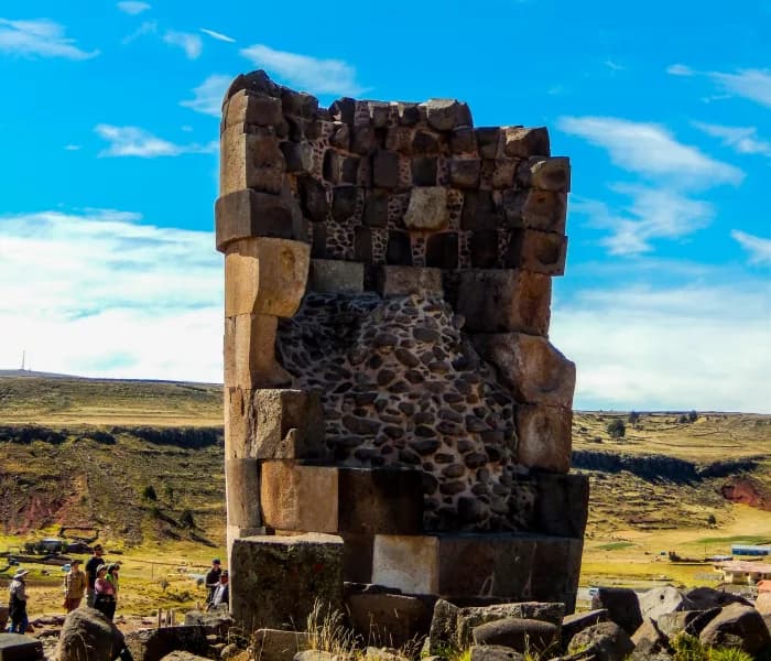 Vista de la chullpas de Sillustani